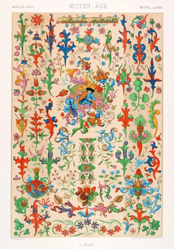 Chromolithograph Medieval