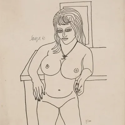 F N Souza Lithograph 15.25 by 21.75_11zon