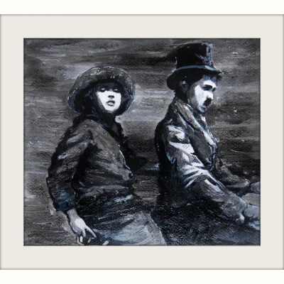 Ravi Sachula drive Acrylic pen and ink 16 by 16