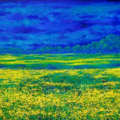 Green fields paintings