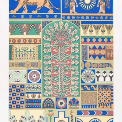 Assyrian Decorative Motif Babylonian Design Persepolis Art