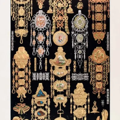 Jewelry Design 17th Century Clasp Brooch Chain Gold Art