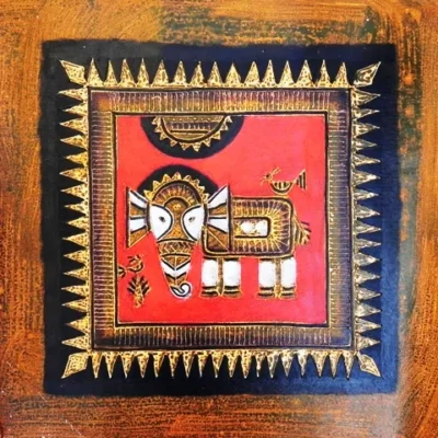 Manas Das,Size 16 x 16,Medium  Acrylic on Canvas,Title  Elephant_11zon