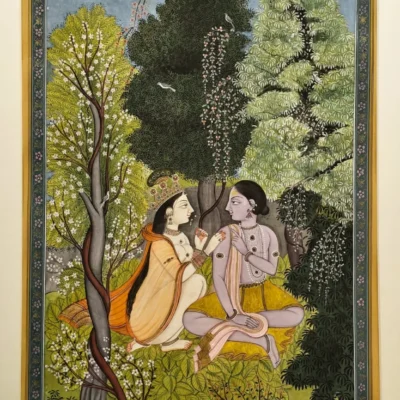 Radha and Krishna Changing Clothes