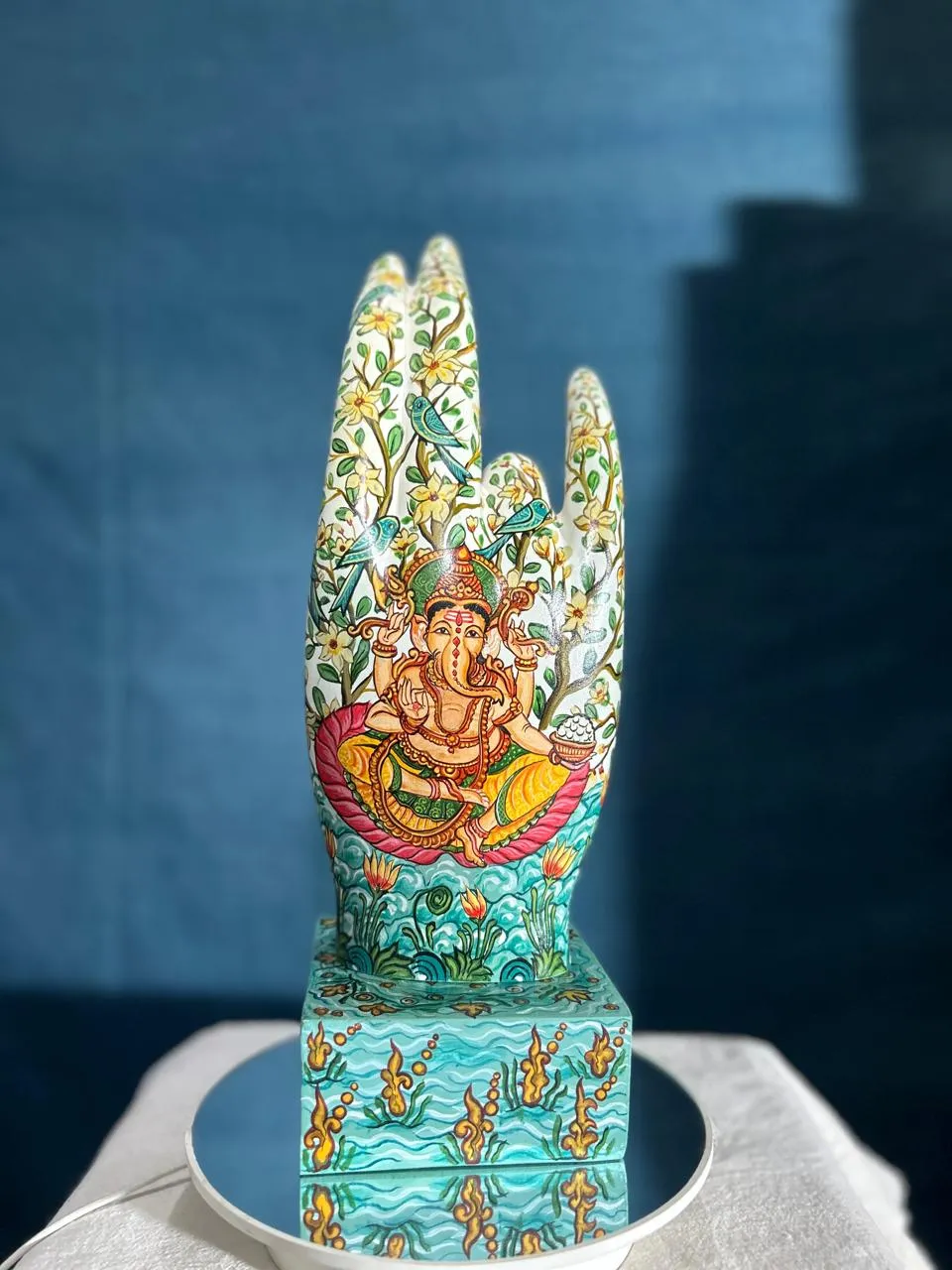 Rajkumar Mandal Acrylic on fiberglass 14 by 5 – Prithvi Mudra (1)