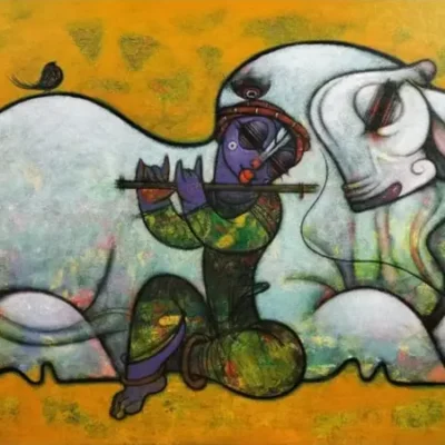 Krishna and His Cherished Cow