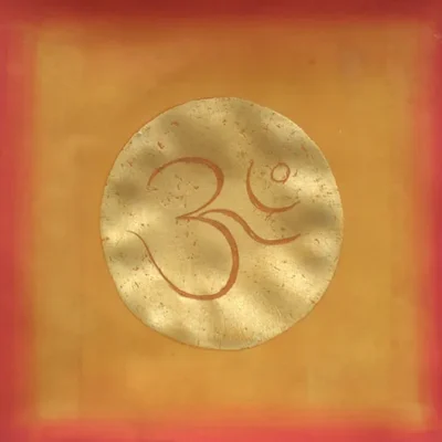 Sidharth, OM, Natural Pigments on Handmade Paper, 25 x 37 in, 2009