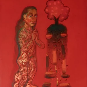 <span>Ardas</span><p class="cs-excerpt"><b> Size</b>: 24 X 32 inches<br> <b>Medium</b>: Gold leaf and oil canvas</p>