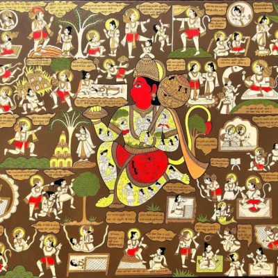 Upasana Hanuman Chalisa Size – 36 by 48 Acrylic on Canvas (2)_11zon