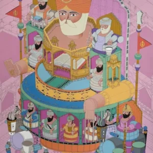 <span>Waheguru _ਵਾਹਿਗੁਰੂ</span><p class="cs-excerpt"><b> Size</b>: 36 X 48 inches <br> <b>Medium</b>: Acrylic and ink on stretched canvas</p>
