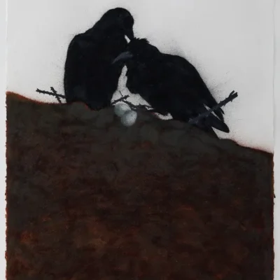 Pradeep Mishra Mixed media on paper pasted on mount board 22.5