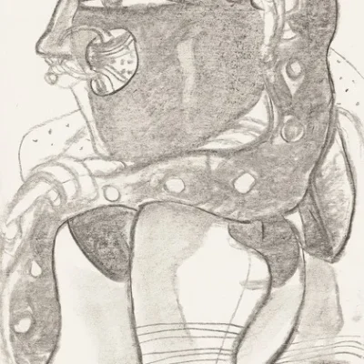 Thota Vaikuntam Pencil on paper 7 by 12.5 2004