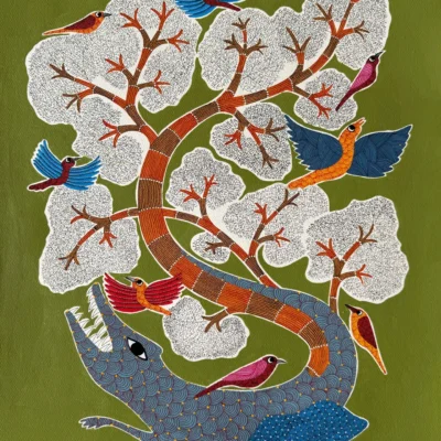 <span>Gond Painting</span><p class="cs-excerpt"><b> Size</b>: 20 X 30 Inches<br> <b>Medium</b>: Acrylic on paper</p>