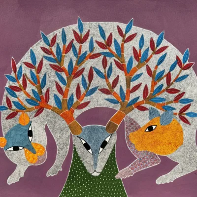 <span>Gond Painting</span><p class="cs-excerpt"><b> Size</b>: 21 X 30 Inches<br> <b>Medium</b>: Acrylic on paper</p>